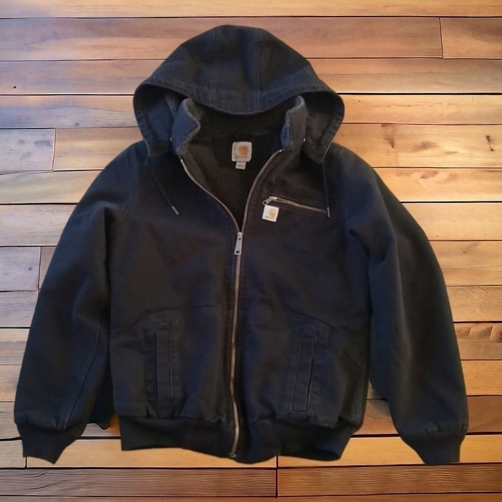 Carhartt Weathered Wildwood Yellowstone Beth Dutton Jacket in Black M - Picture 2 of 7